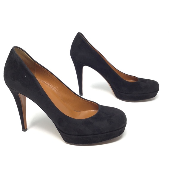 GUCCI Betty Black Platform Suede Round Toe Pumps - Picture 7 of 13